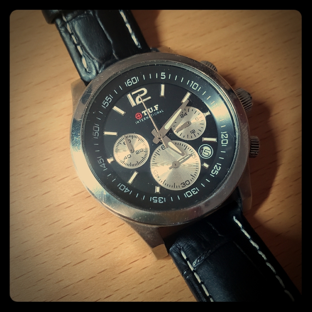 TUF chronograph watch 38mm quartz